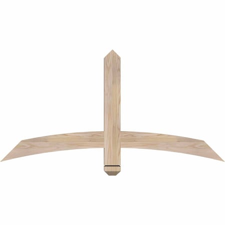 Ekena Millwork Bellingham Smooth Timber Gable Bracket, Douglas Fir, 48"W x 24"H x 3 1/2"D x 3 1/2"F, 12/12 Pitch GBW048X24X0404BEL00SDF